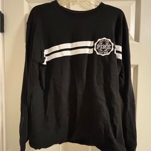 PINK Victoria's Secret Black and White Crew Neck Sweater
